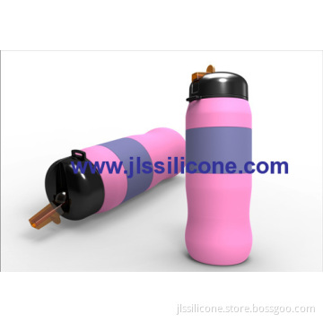 Reusable Silicone Sports Water Bottle 
